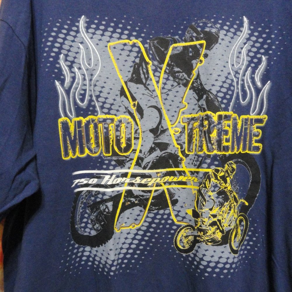 Moto Xtreme Dirt biking 750 Horse power, flame graphic T~gently worn - Picture 2 of 4